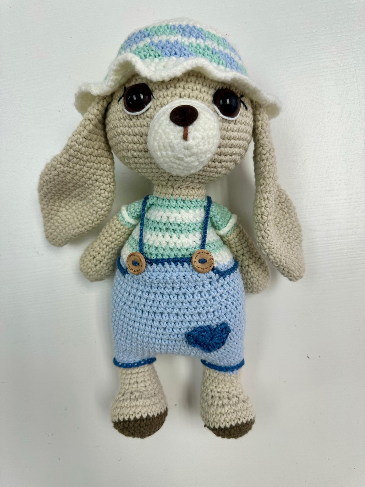 amugurumi conejo sombrero 1 28cm